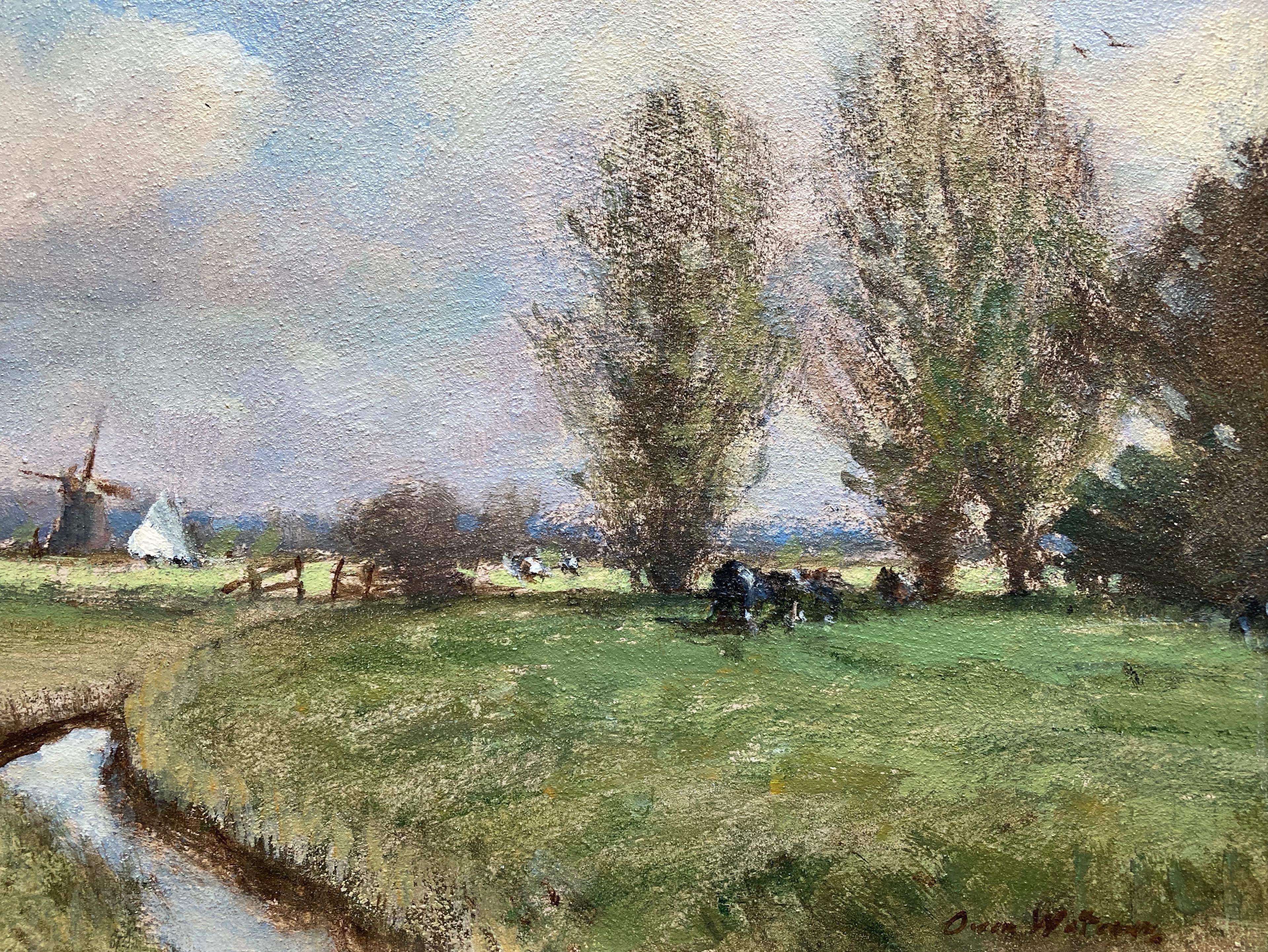 Owen Waters, Impressionist landscape, circle of Edward Seago For Sale 3
