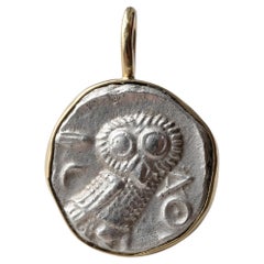 Owl & Athena 450 BC Athens Hand Set in 18k