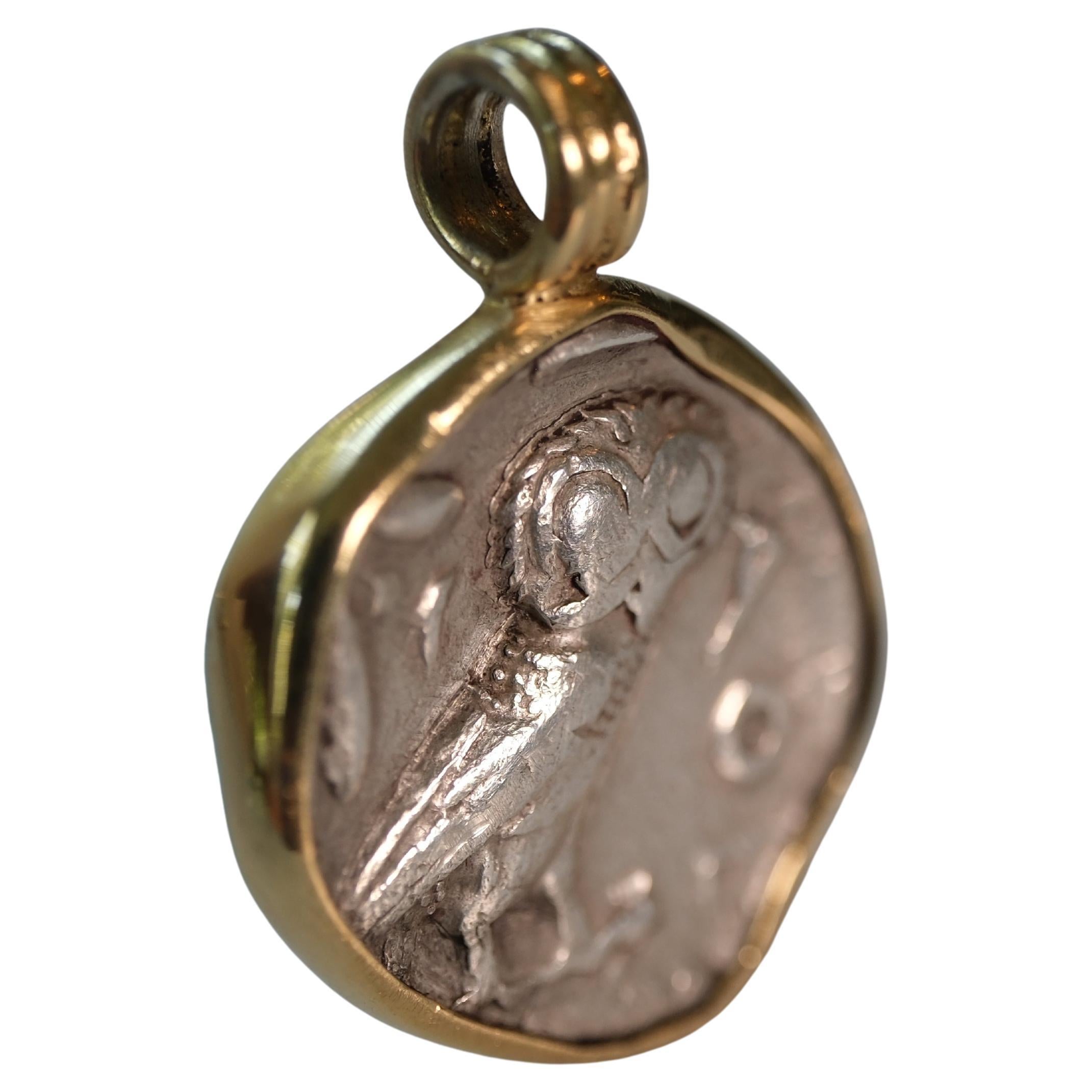 Owl & Athena 450 BC Athens Hand Set in 18k
