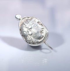 Owl & Athena 450 BC Athens Hand Set in Sterling Silver