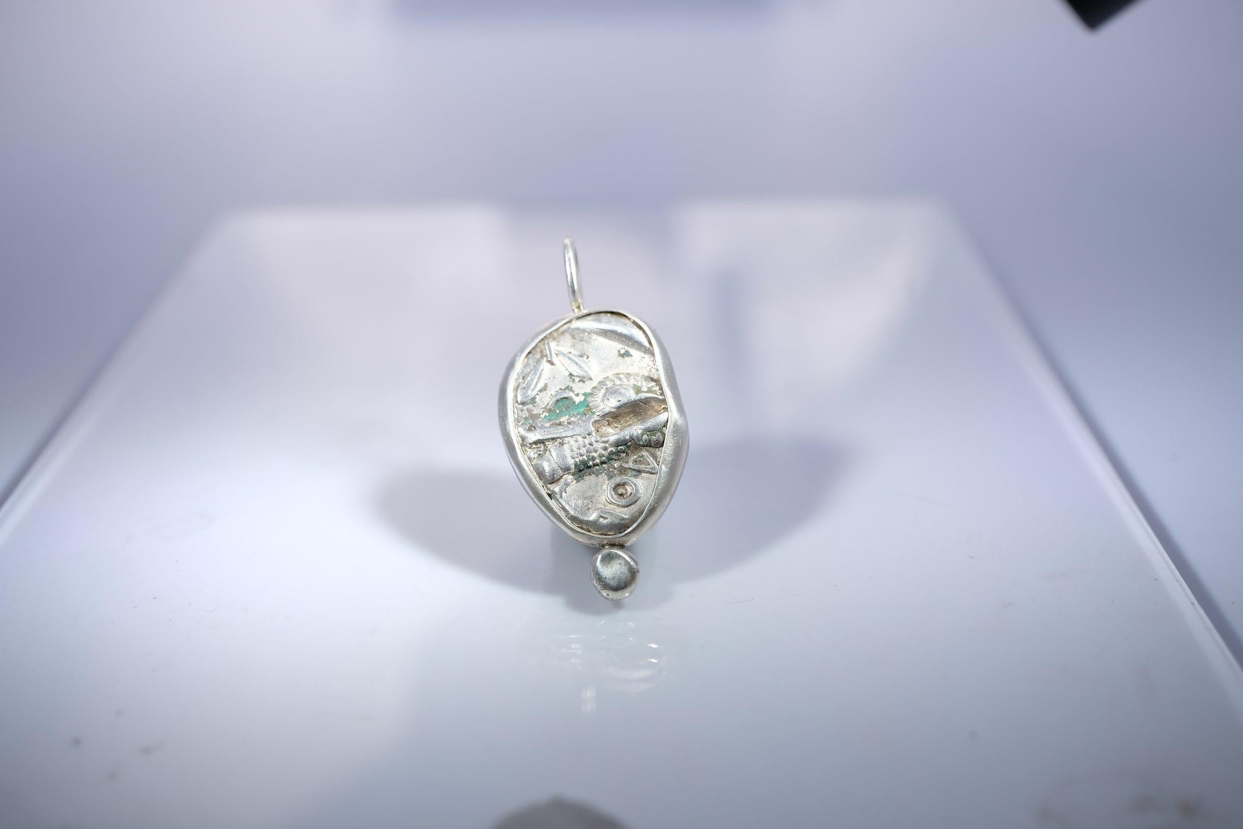 Gufo e Atena 450 a.C. Atene Set da mano in argento sterling in vendita 3