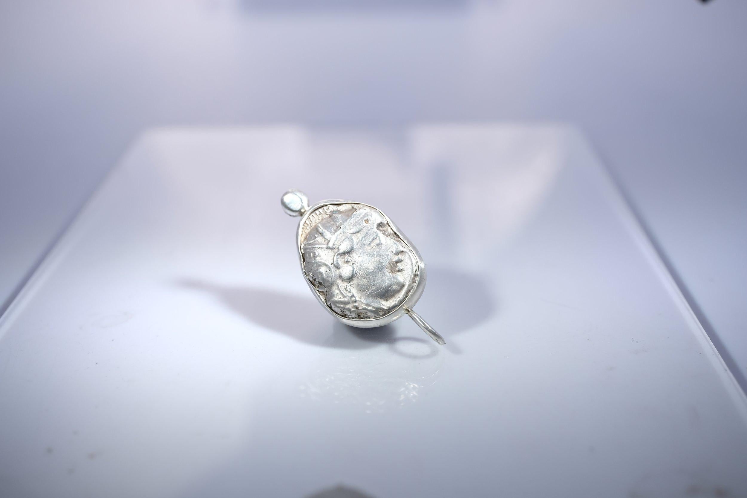 Gufo e Atena 450 a.C. Atene Set da mano in argento sterling in vendita 4