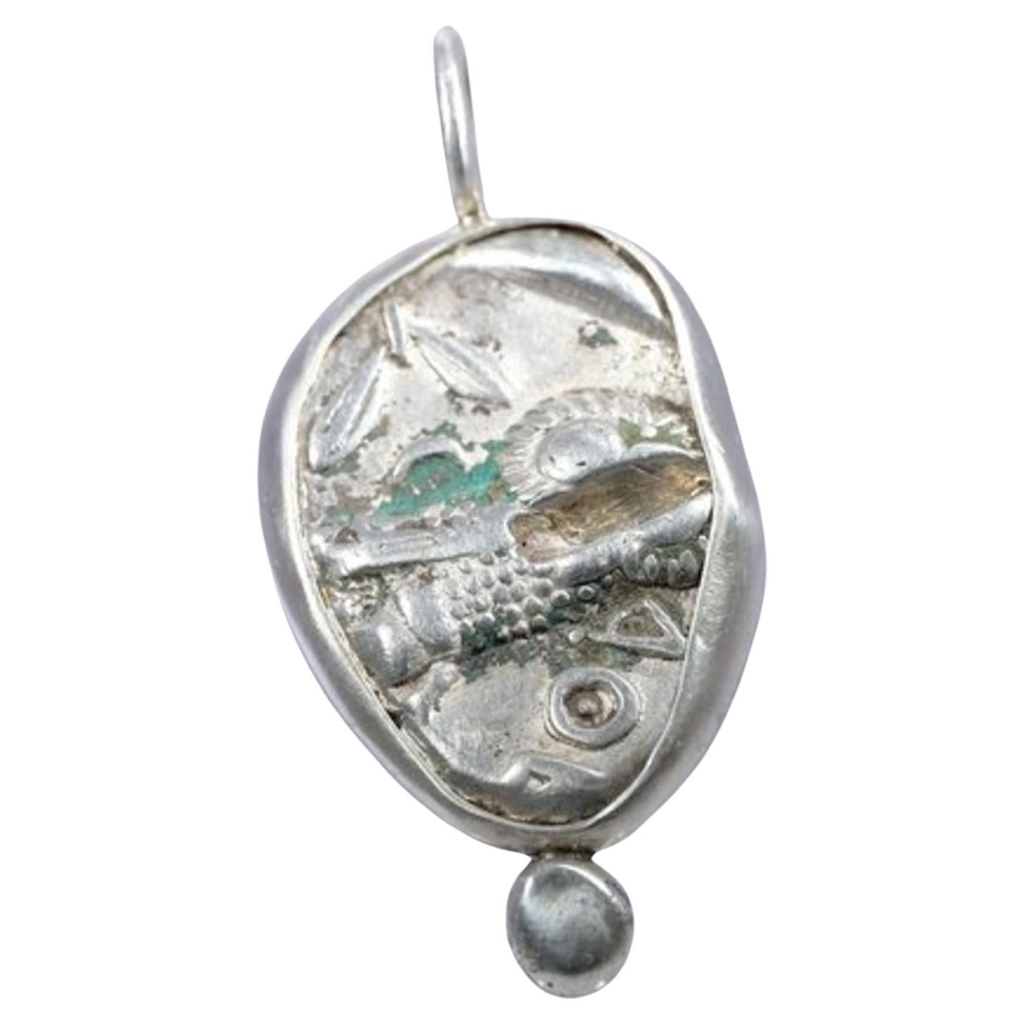 Gufo e Atena 450 a.C. Atene Set da mano in argento sterling in vendita