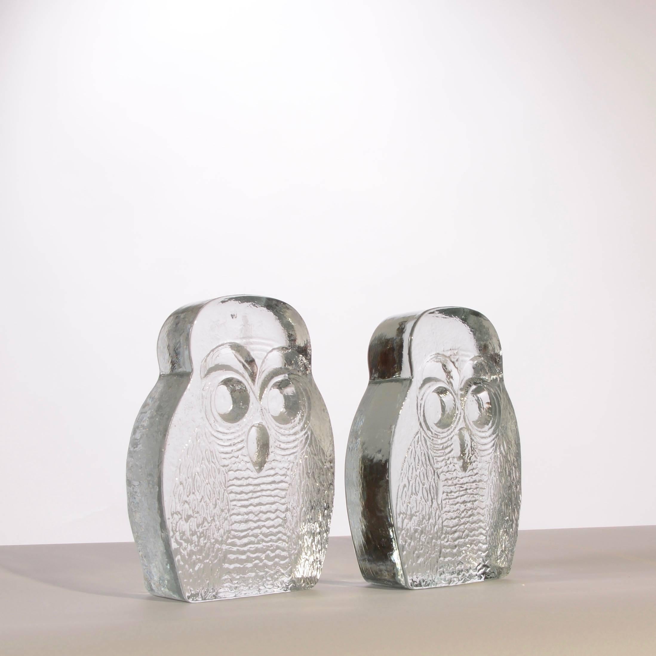 blenko owl bookends