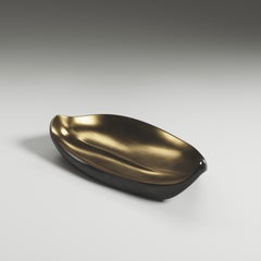 Owl Bowl in Black Pen Shell and Bronze-Patina Brass by R&Y Augousti