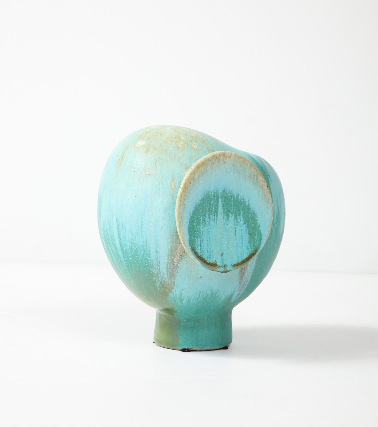 American Owl Bud Vase #1 by Robbie Heidinger