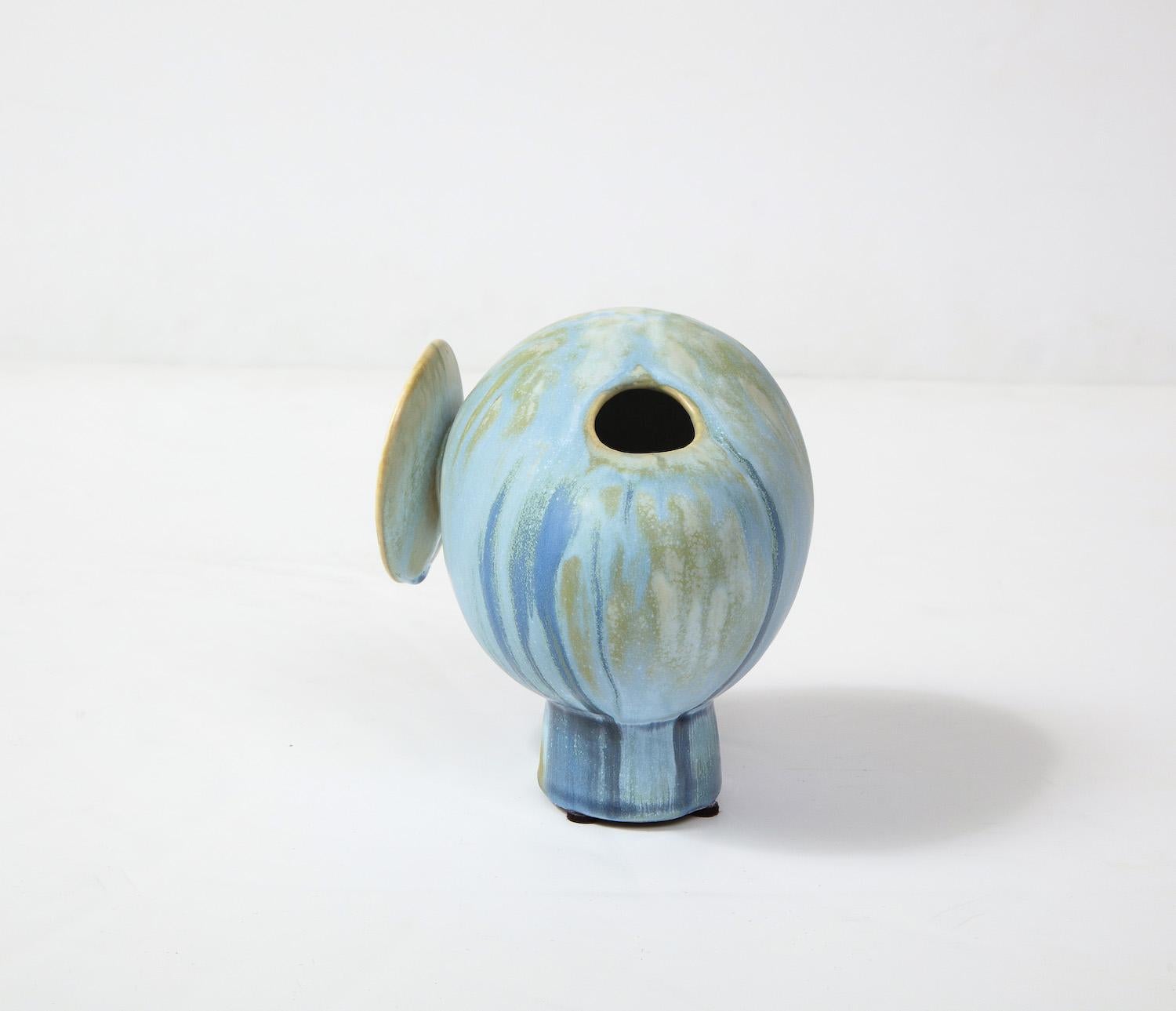 Owl Bud vase #3 by Robbie Heidinger.
