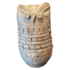 Owl Ceramic Sculpture by Les Argonautes, France, 1960s