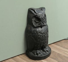 Owl Doorstop, Cast Iron Door Stop  A Beautiful Cast-Iron Doorstop