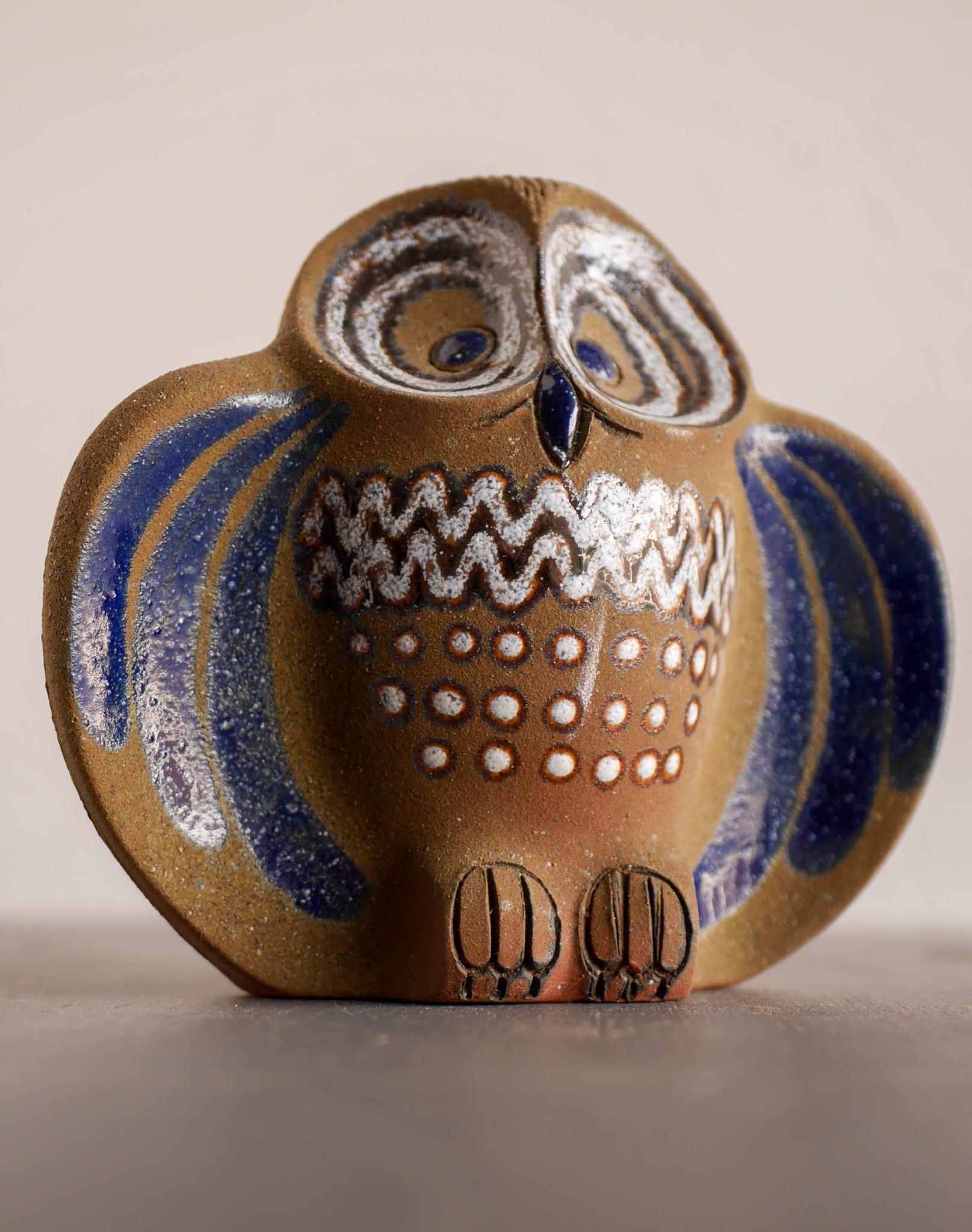 Figurita de búho en cerámica de Thomas Hellström para Nittsjö, Suecia en venta 2
