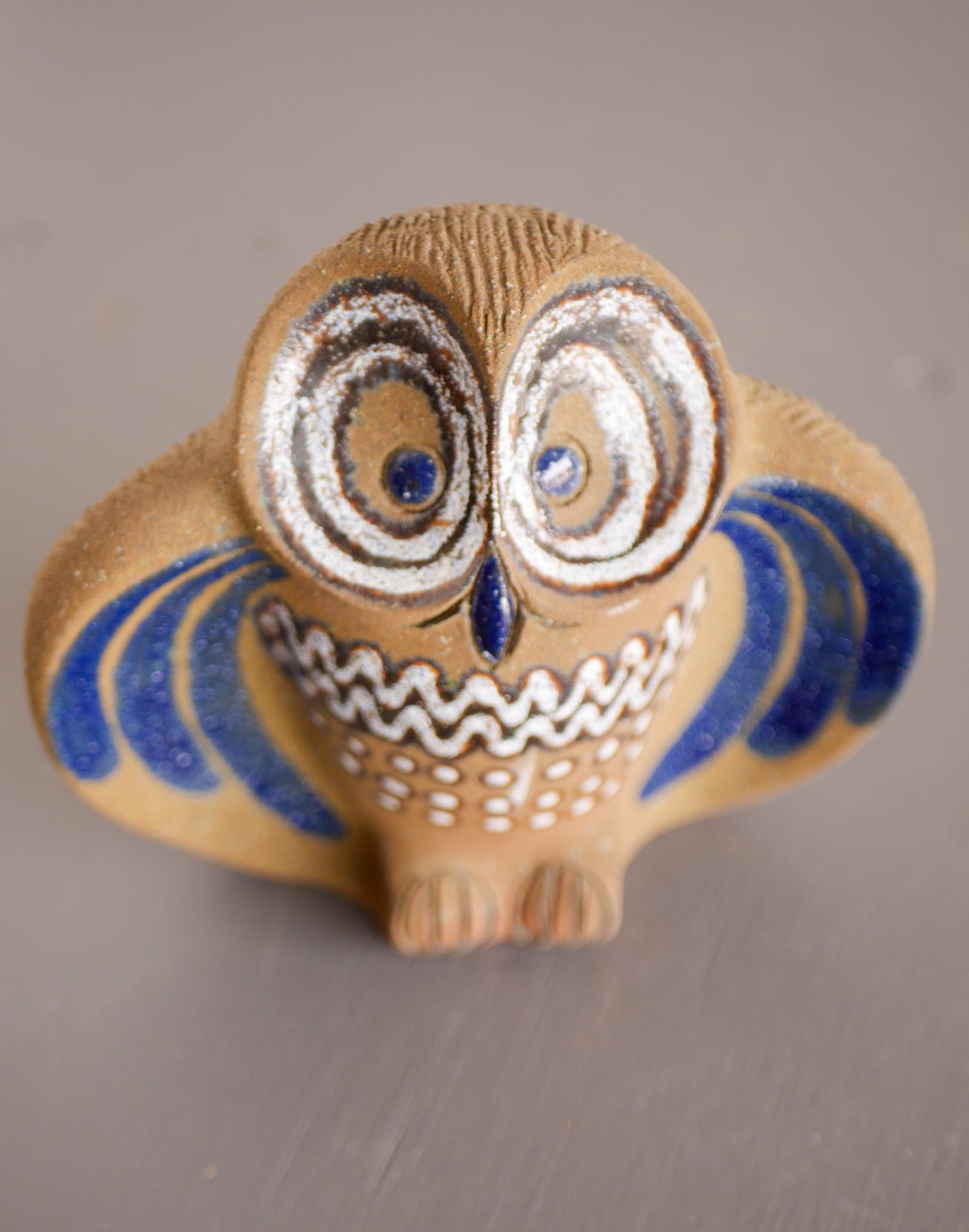Figurita de búho en cerámica de Thomas Hellström para Nittsjö, Suecia en venta 3