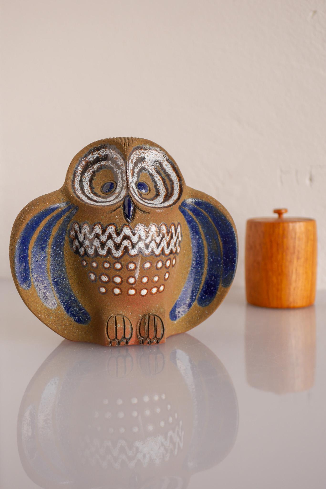 Figurita de búho en cerámica de Thomas Hellström para Nittsjö, Suecia Sueco en venta