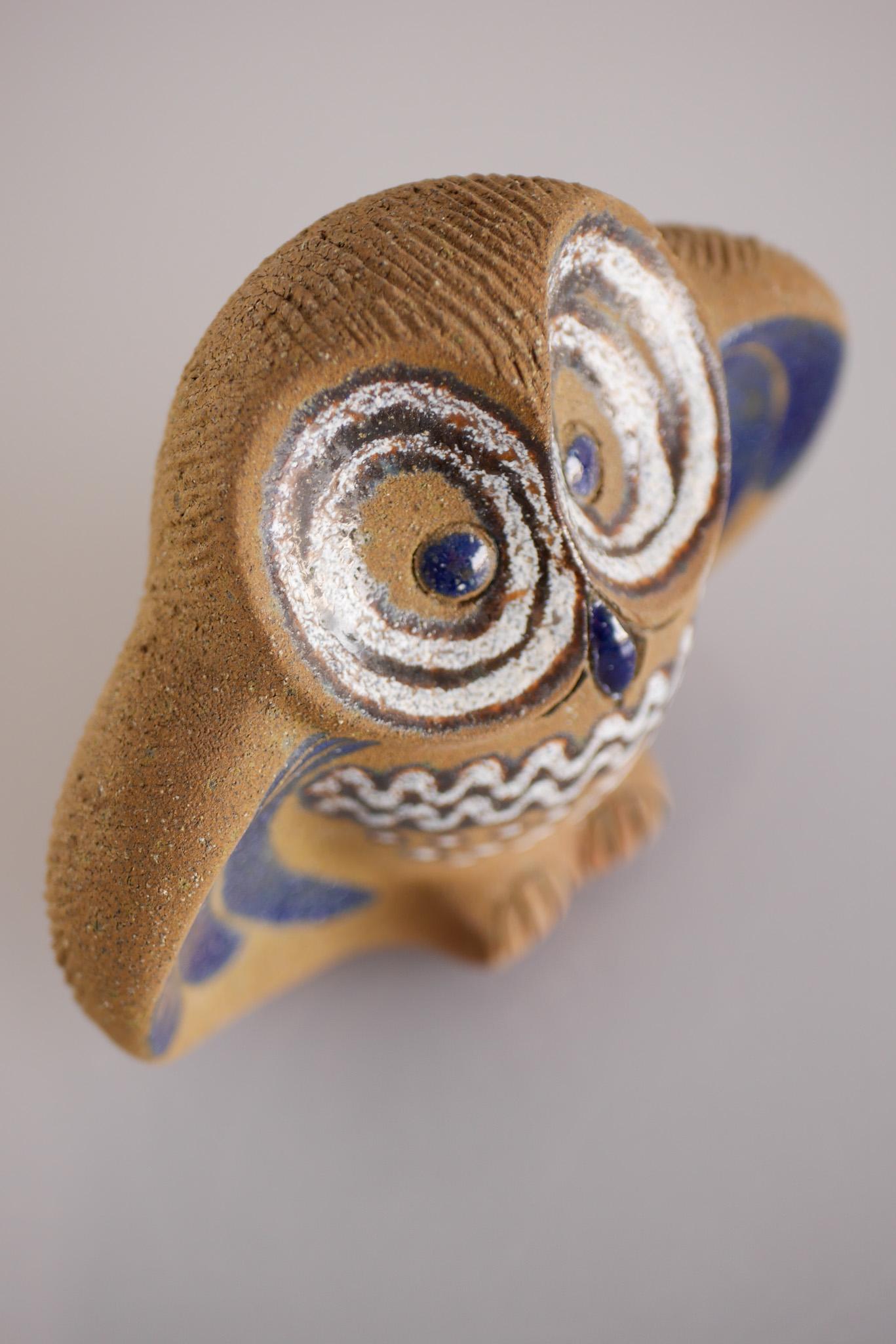 Figurita de búho en cerámica de Thomas Hellström para Nittsjö, Suecia Cerámico en venta