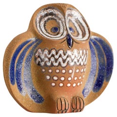 Owl Figurine in Ceramic by Thomas Hellström for Nittsjö, Sweden