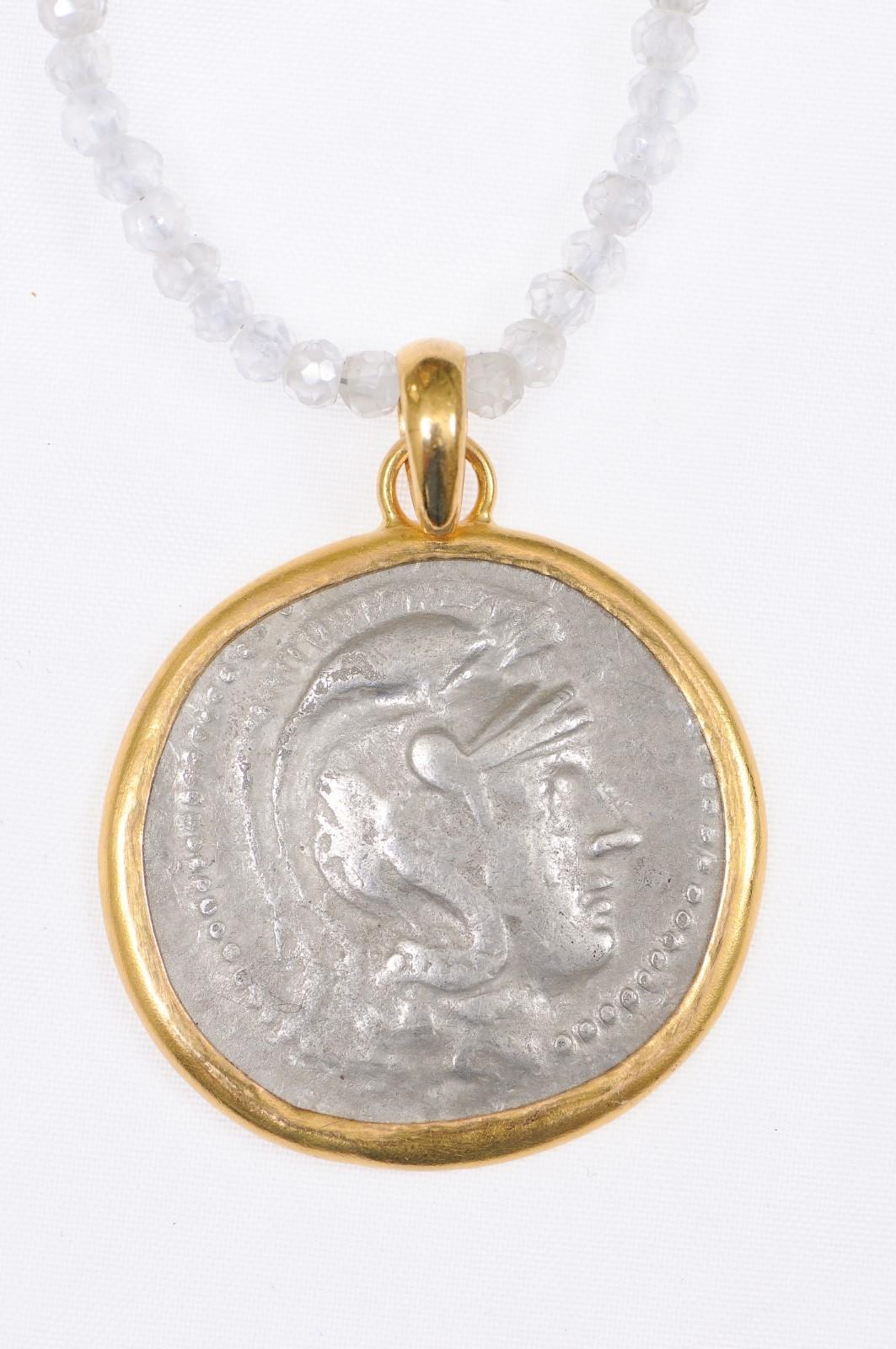 Eule und Kopf von Athena Tetradrachm-Anhänger im Angebot 4