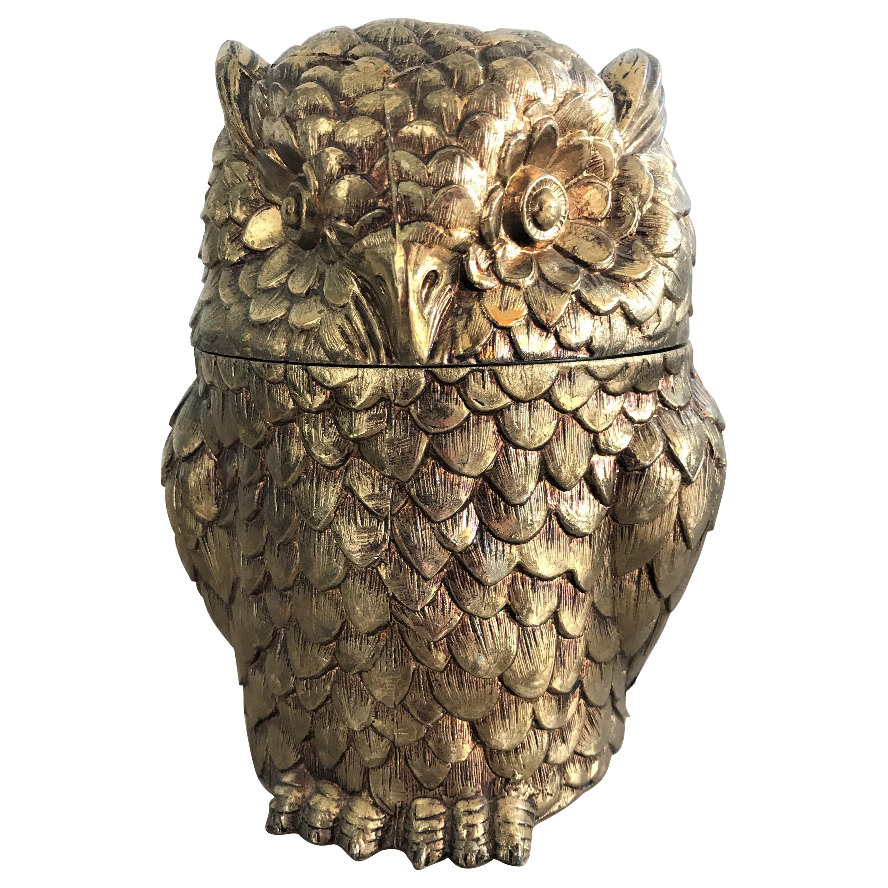 Owl ice bucket by Maura Manetti, 1960s