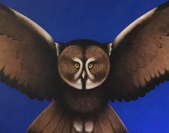 Owl, Original Painting by Lynn Curlee