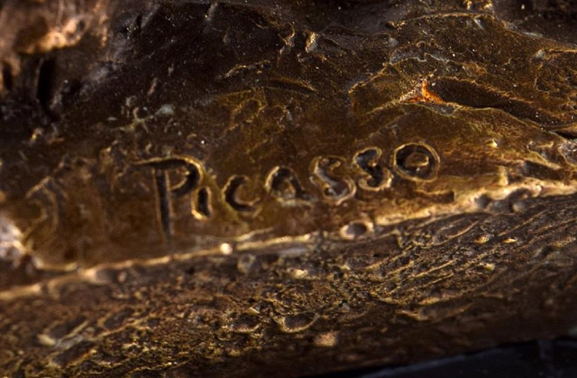 Eule-Skulptur aus Bronze nach Pablo Picasso, limitierte Auflage 2