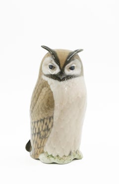 Escultura de búho en porcelana Royal Copenhaem