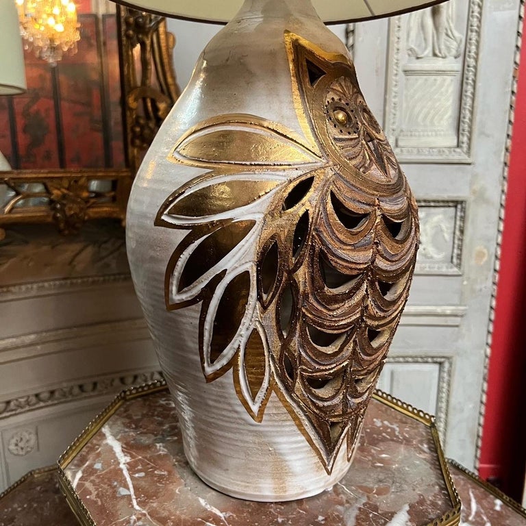 Bohemian Owl Table Lamp by Georges Pelletier
