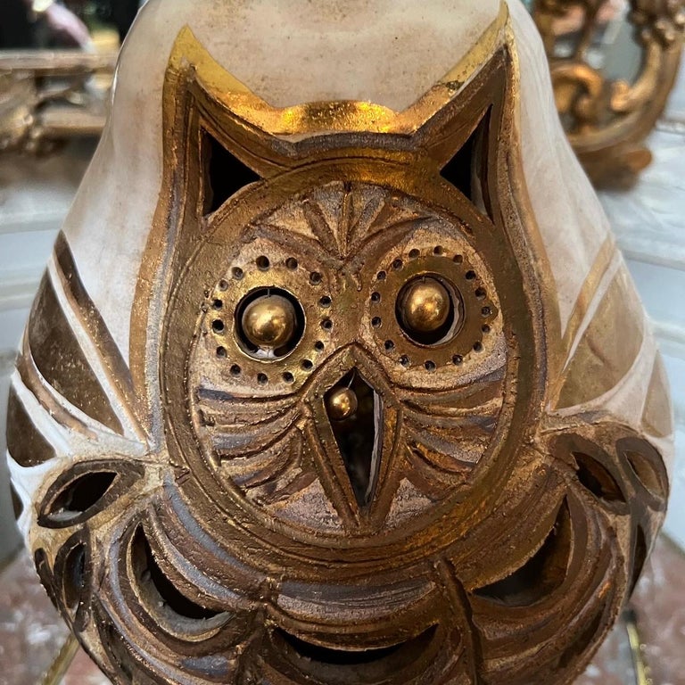 20th Century Owl Table Lamp by Georges Pelletier