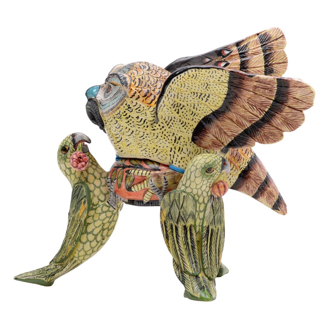 XXIe siècle et contemporain Soupière de hibou en céramique faite à la main, fabriquée en Afrique du Sud en vente