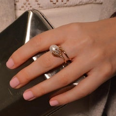 OWN Your Story 14K Gold Pearl Flower Ring with Diamonds