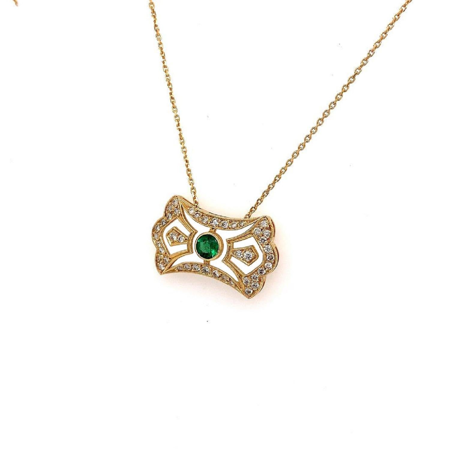 OWN Your Story 14K Rose Gold Emerald and Diamond Horizontal French Shield Necklace

OWN Your Story brings its 3 generations of family tradition and unparalleled experience with 14K gold, diamonds, and gemstones to create high-level jewelry