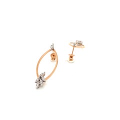 OWN Your Story 14K White and Rose Gold Dual Use Elliptical Petal Drop Earrings