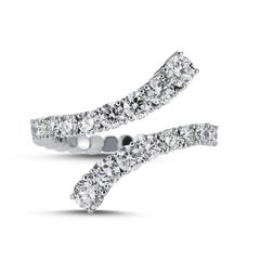 OWN Your Story 14 Karat White Gold White Coiled Diamond Eternity Ring