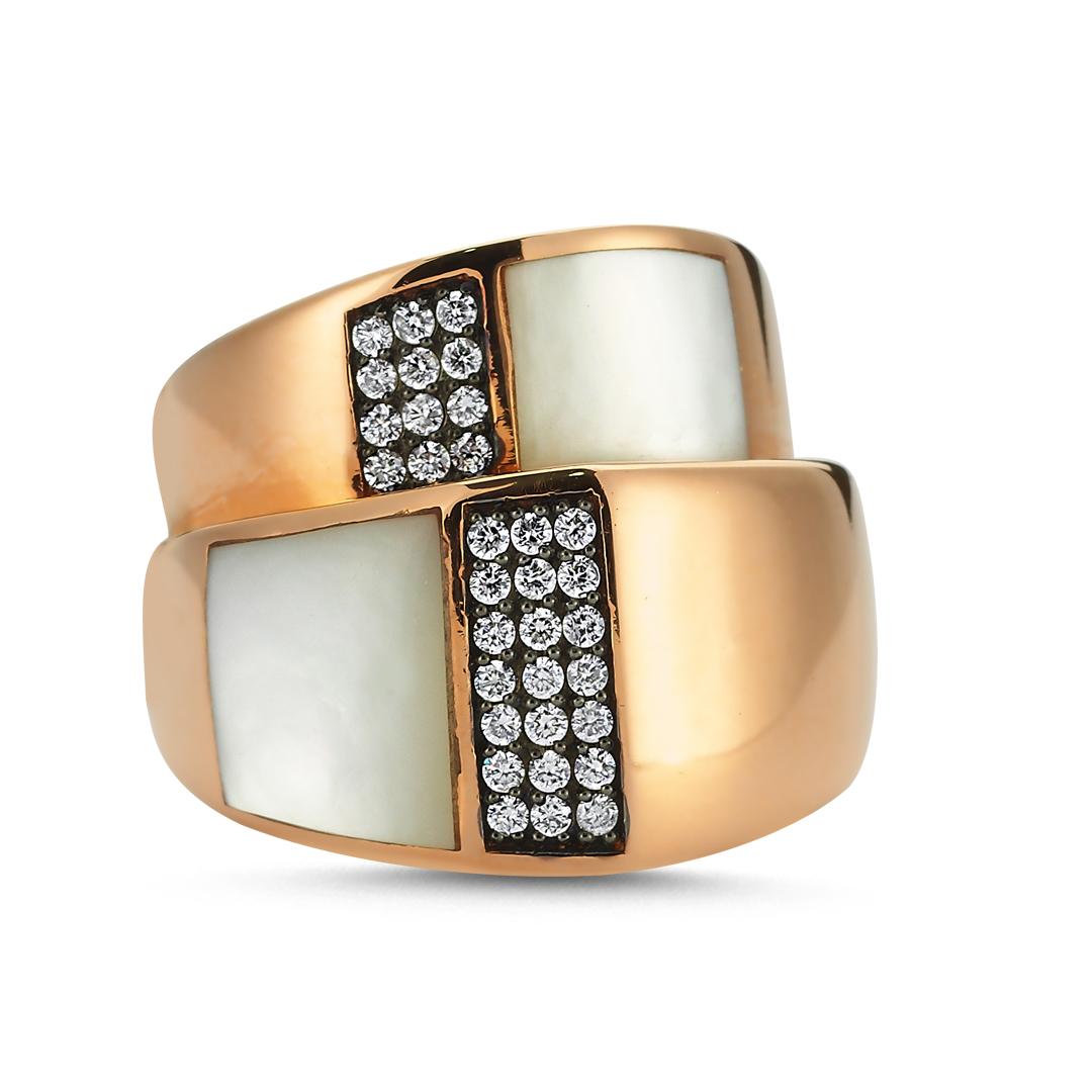 OWN Your Story 18K Rose Gold Mother of Pearl Concentric Contrast Cocktail Ring

OWN Your Story brings its 3 generations of family tradition and unparalleled experience with 18K gold, diamonds, and gemstones to create high-level jewelry handcrafted
