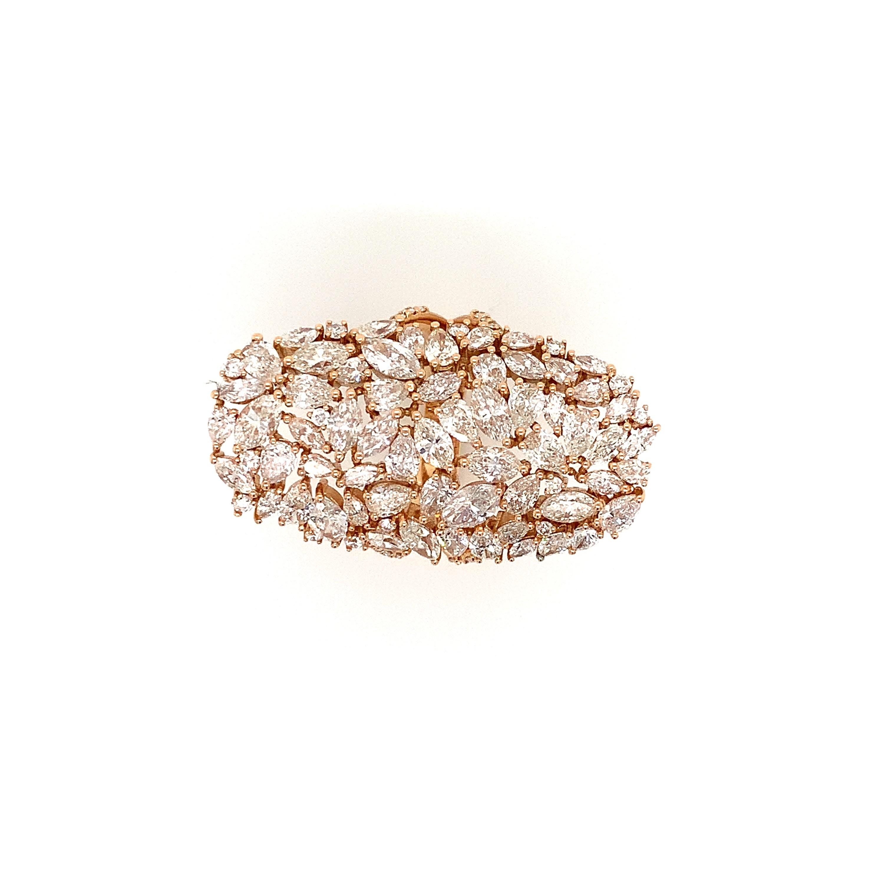 Breathtaking, handcrafted OWN Your Story 18K Rose Gold Pear, Marquise and Brilliant Diamond Statement Ring. 

OWN Your Story brings its 3 generations of family tradition and unparalleled experience with 18K gold, diamonds, and gemstones to create