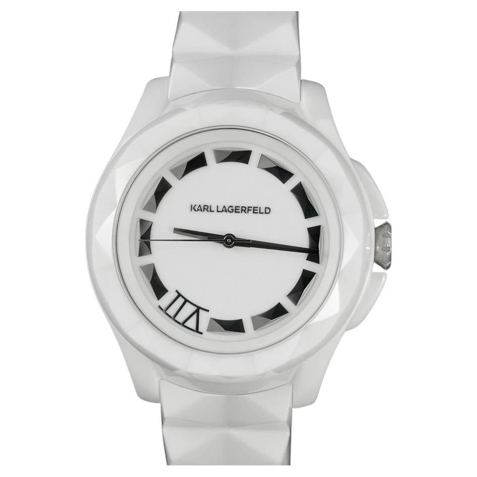 Di proprietà di Siegfried & Roy - Orologio Karl Lagerfeld Unisex in ceramica bianca in vendita