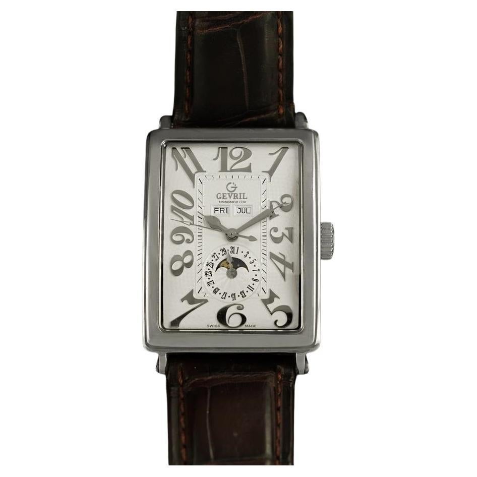 OWNED & LOVED BY MARTIN SHEEN - Gevril Avenue of Americas Massive SS Watch, Box For Sale