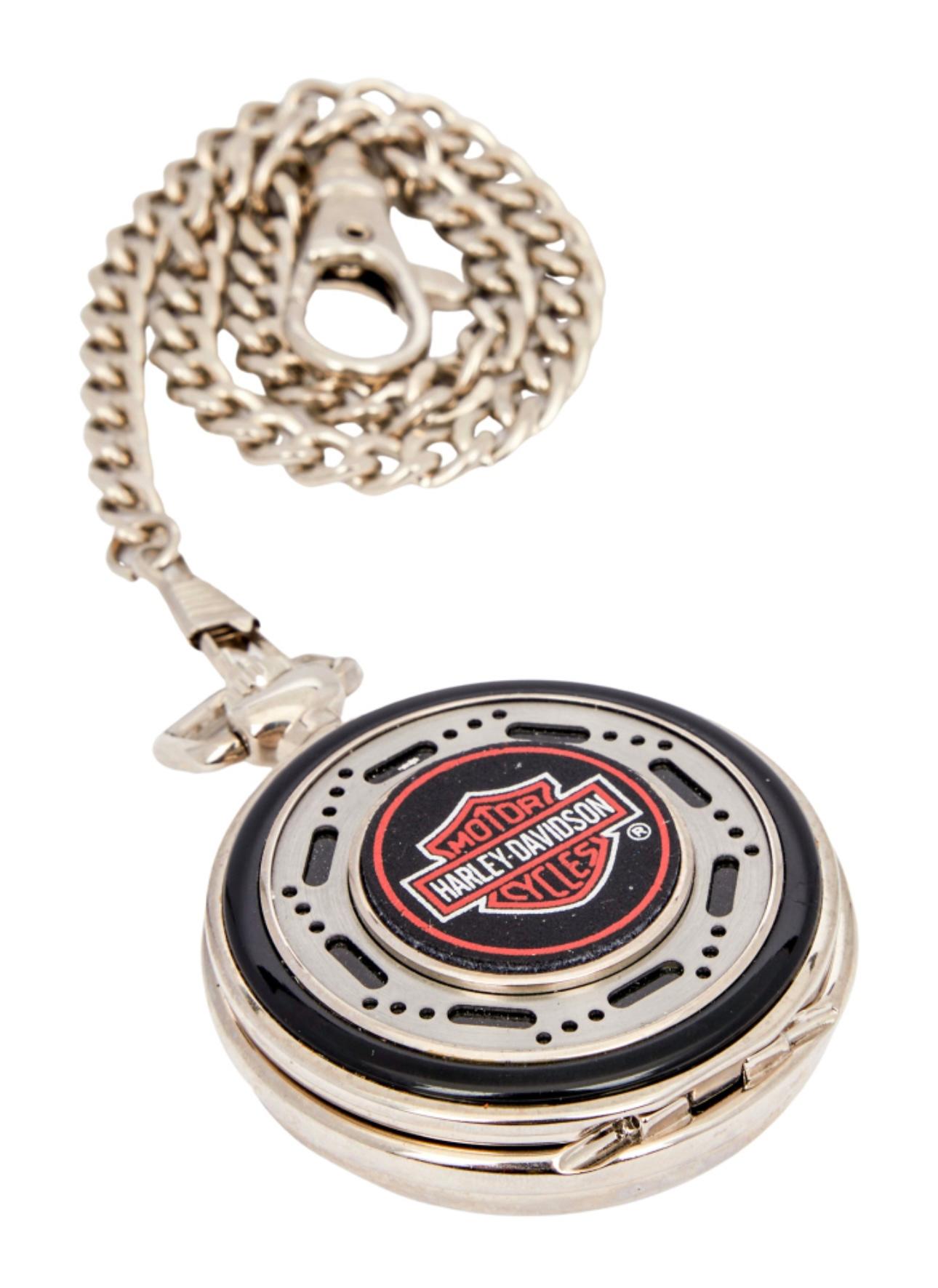 Owned & Used By ZZ TOP'S Dusty Hill - Harley Davidson Chrome Pocket Watch For Sale 2