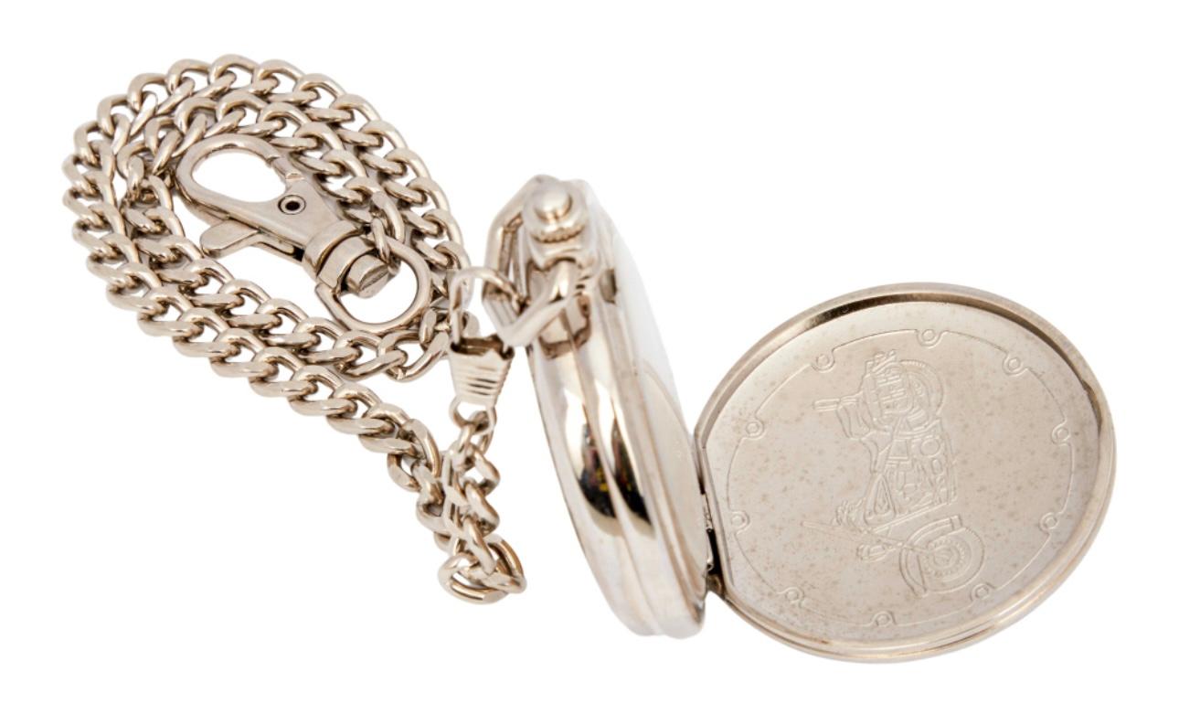 Owned & Used By ZZ TOP'S Dusty Hill - Harley Davidson Chrome Pocket Watch For Sale 3