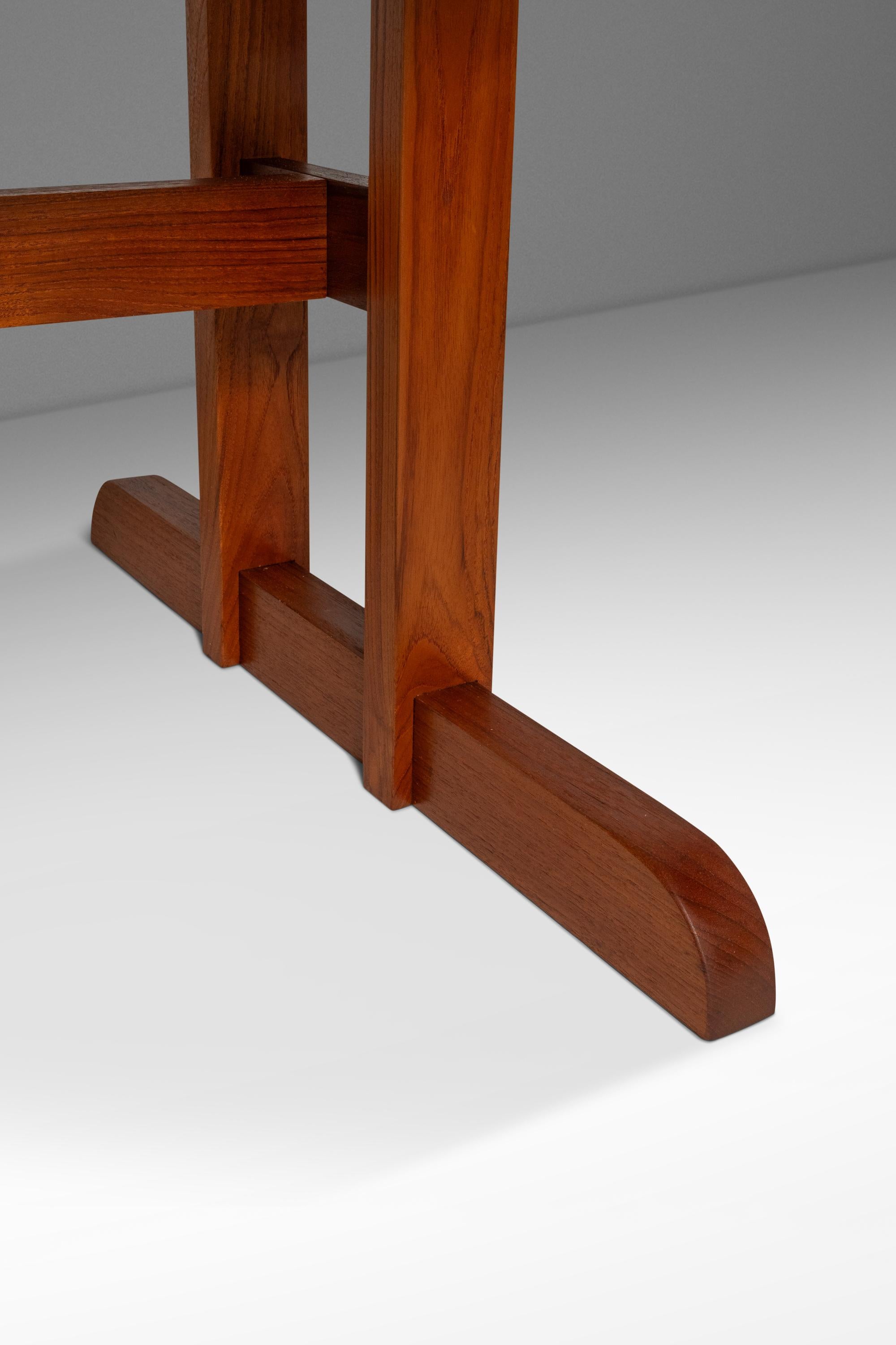 Ox Art Style Drop Leaf Table with Original Tile Design, Trion, Denmark, 1970's For Sale 11