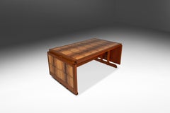 Ox Art Style Drop Leaf Table with Original Tile Design, Trion, Denmark, 1970's