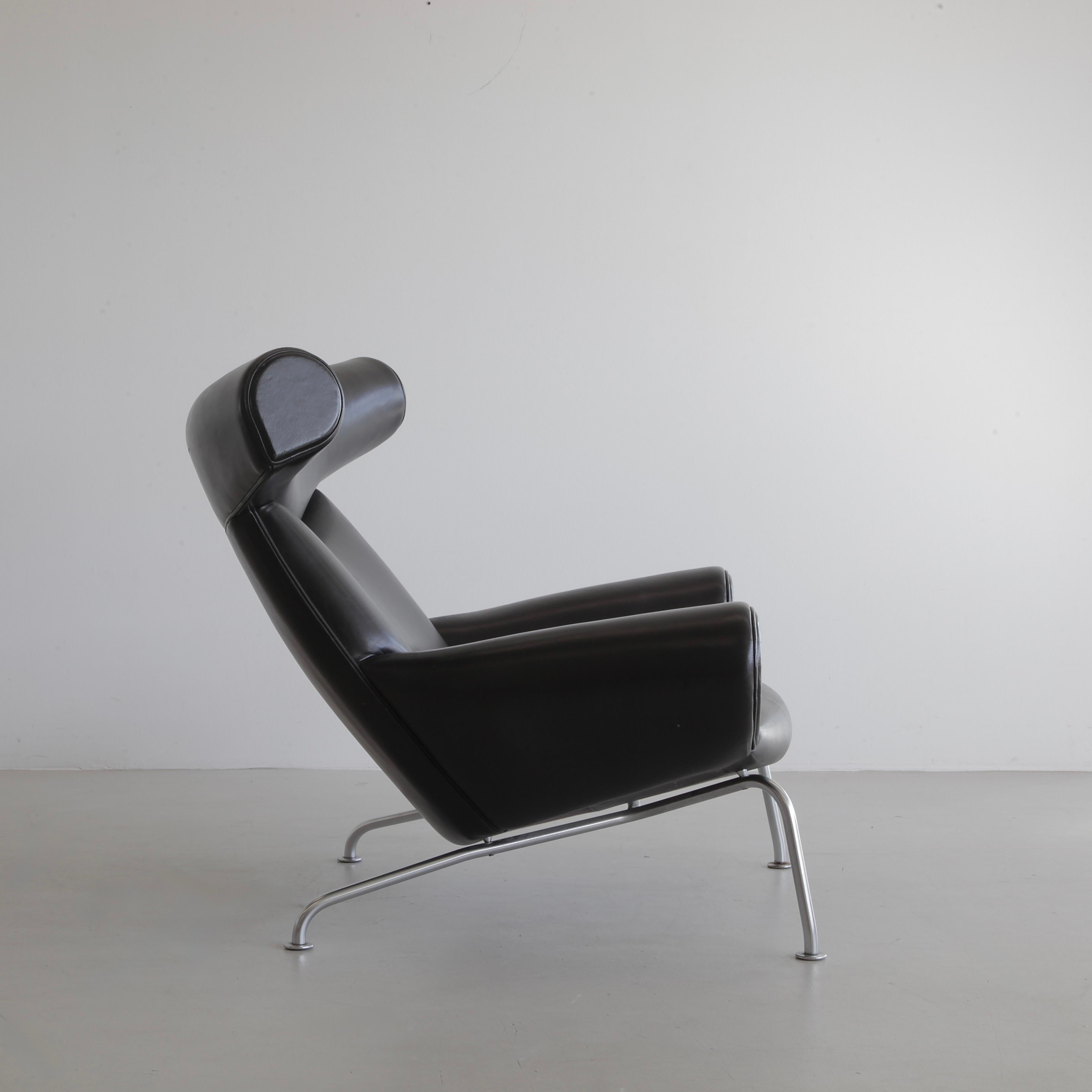 Leather OX CHAIR by Hans J. WEGNER for AP STOLEN, Denmark 1960's