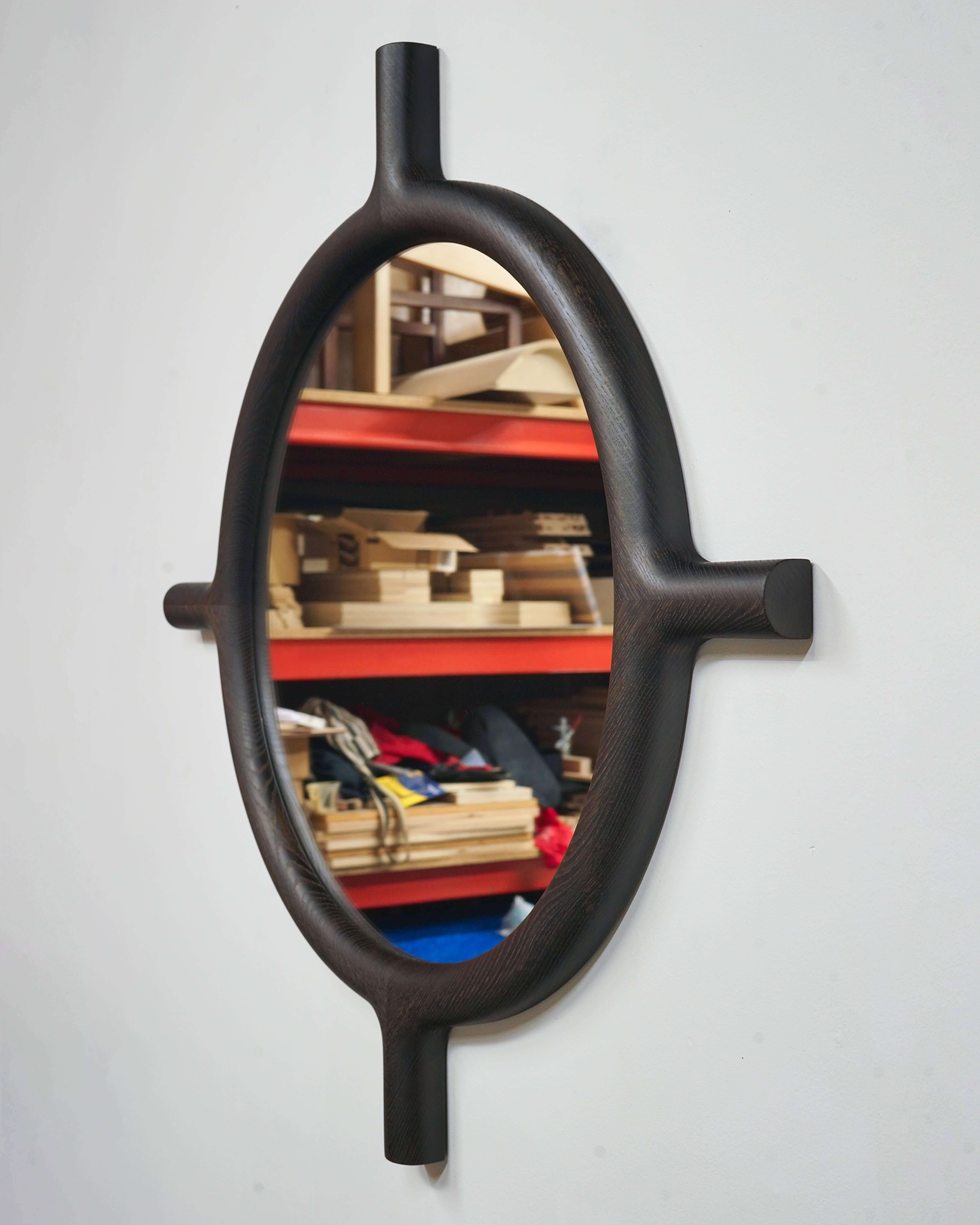 American Ox Round Wall Mirror For Sale