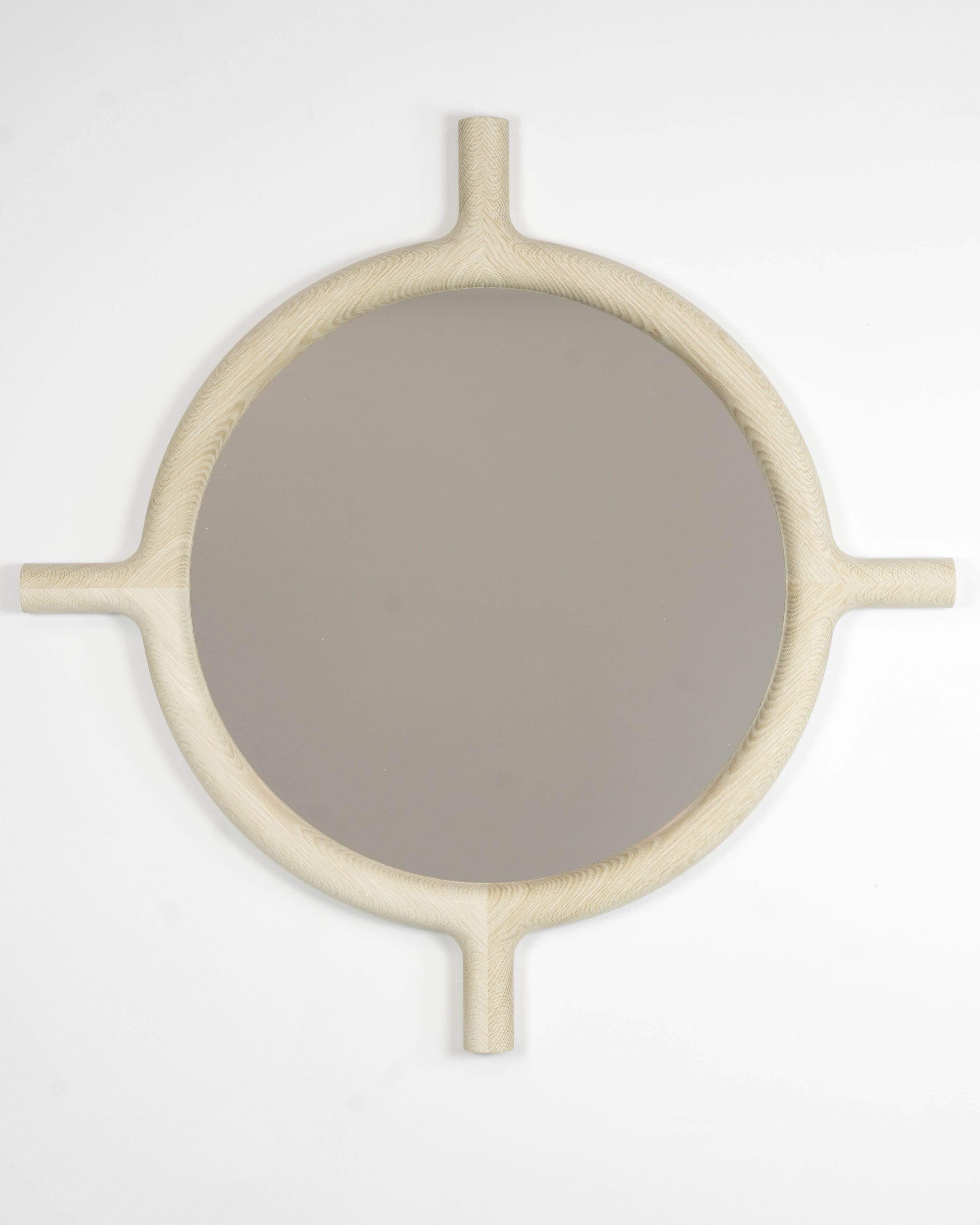 Contemporary Ox Round Wall Mirror For Sale