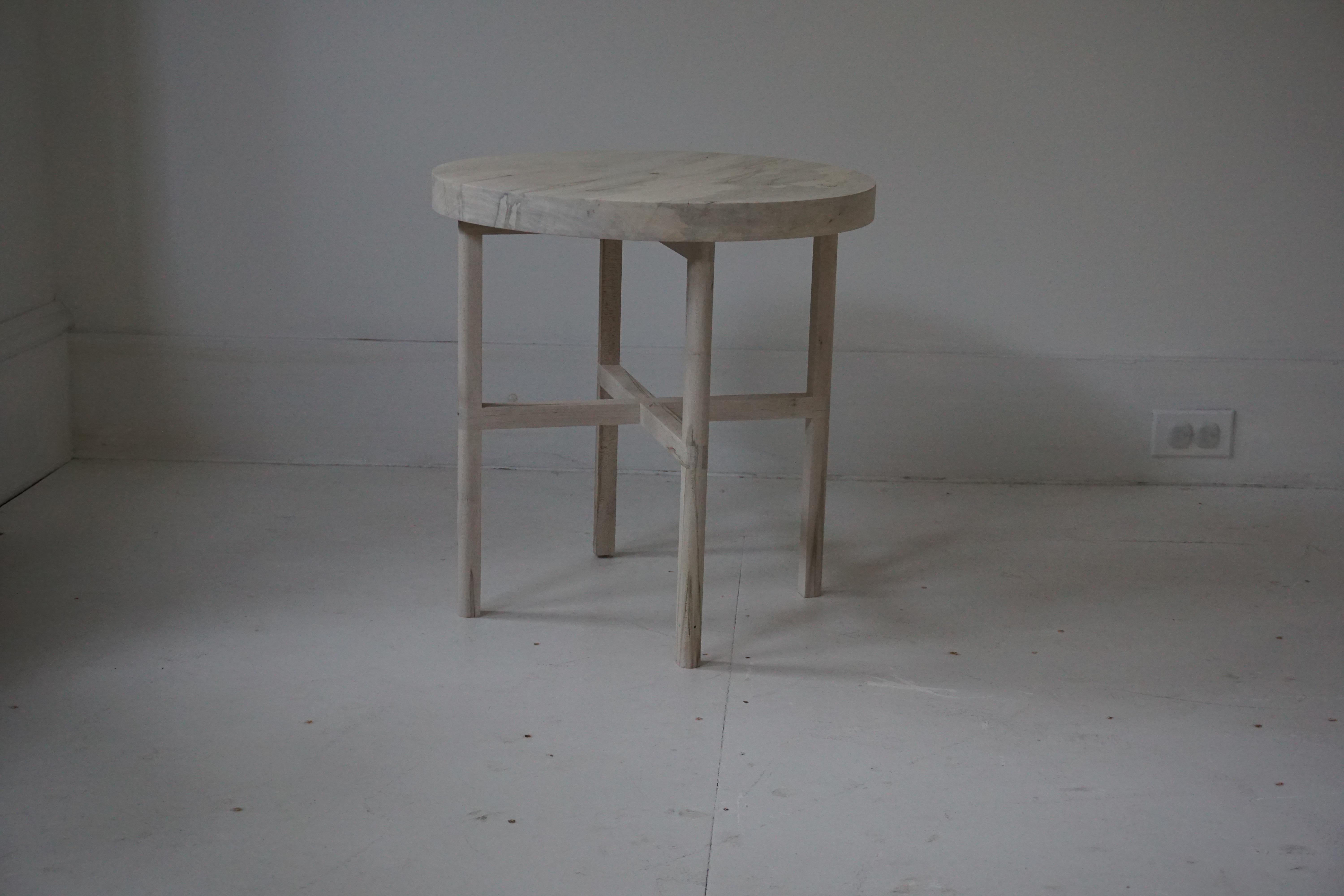 American Ox Side Table or Occasional Table in Bleached Ambrosia Maple For Sale