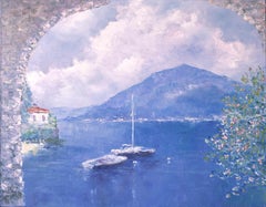 Dreams. Lake Como. Original oil painting