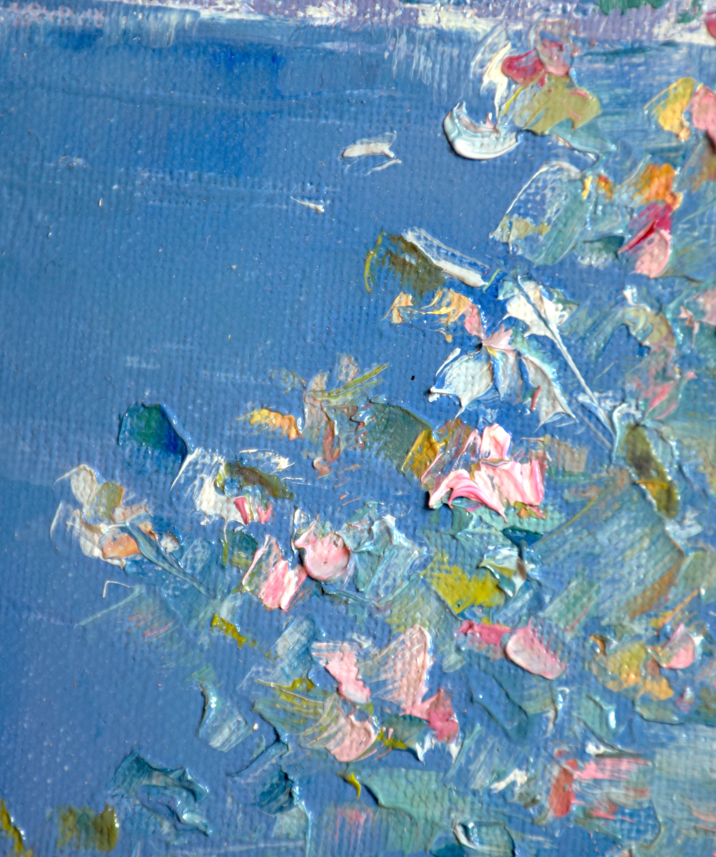 Sogni. Lago di Como. Pittura ad olio originale in vendita 1