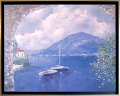 Dreams. Lake Como. Original oil painting