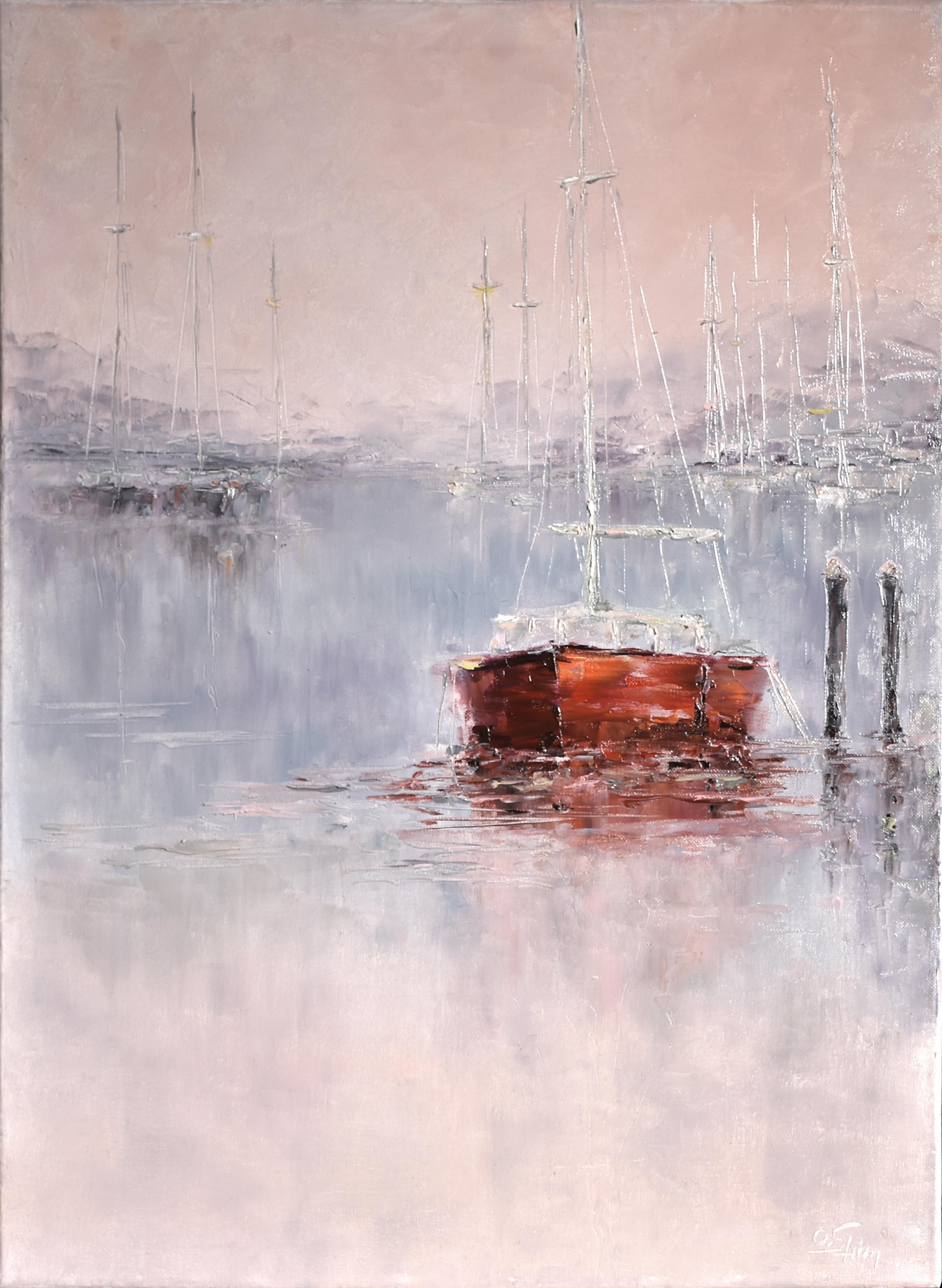Amanecer brumoso - Painting de Oxana Shimanchuk
