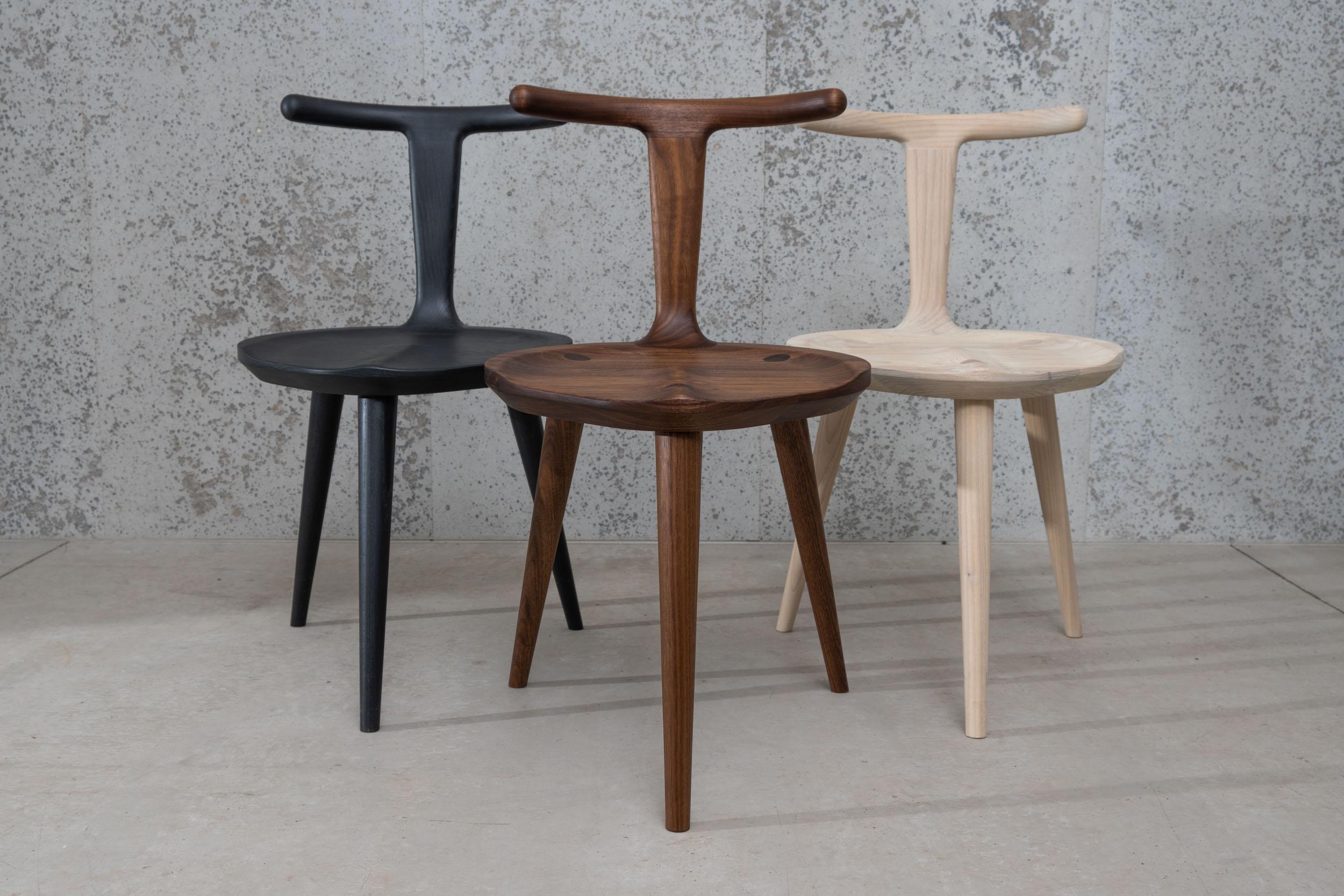 3 legged wooden chair