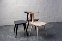 Oxbend Chair, Dining Seat in White Ashwood by Fernweh Woodworking