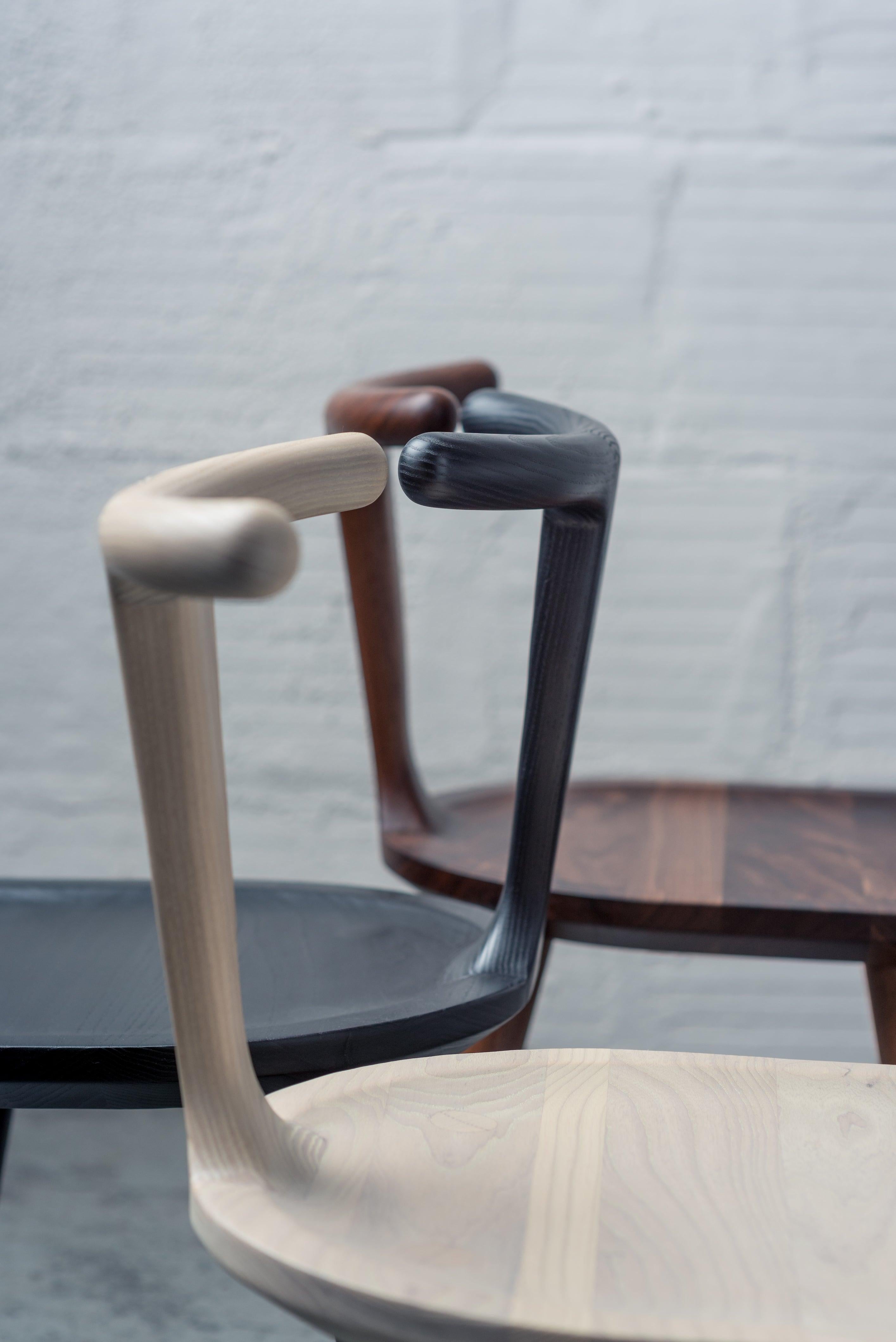 Oxbend-Stuhl, Esszimmerstuhl aus weißem Eschenholz von Fernweh Woodworking (21. Jahrhundert und zeitgenössisch) im Angebot