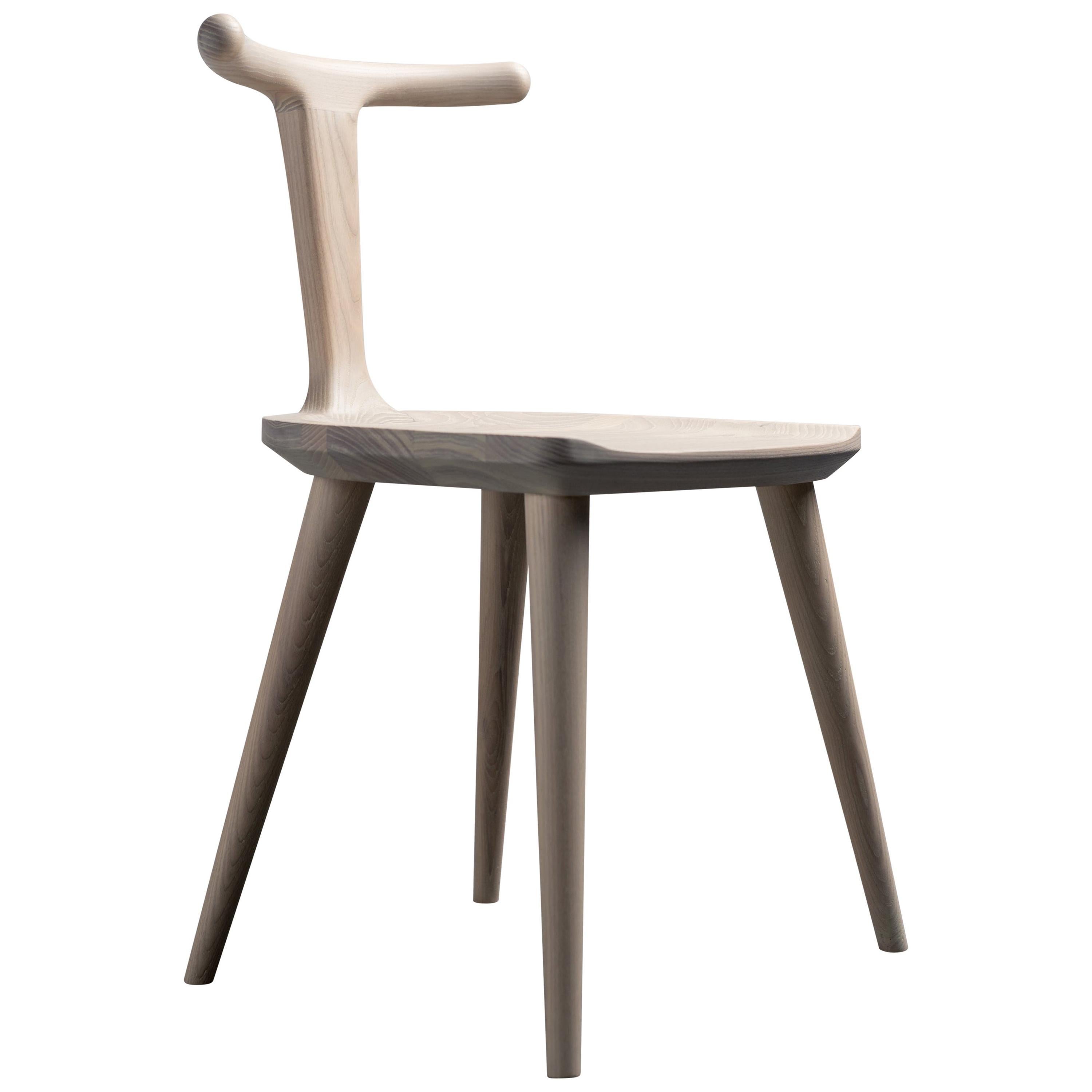 Oxbend-Stuhl, Esszimmerstuhl aus weißem Eschenholz von Fernweh Woodworking im Angebot